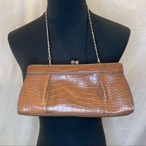 clutch/ small brown handbag